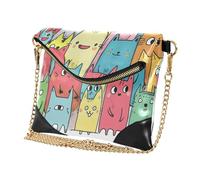 GuoChe Bolso de mano de poliuretano para mujer, estilo minimalista, para damas, gatos y perros