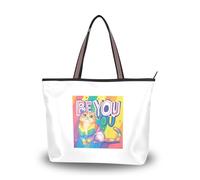 GuoChe Bolso de mano escolar de tela de seda con cremallera para mujer, para uso diario y viajes, Con color, Medium
