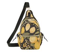 GuoChe Bolsos cruzados para mujer, correa ajustable, mochila mediana para viajes, deportes, Chic Lemons Limes Black, One Size, Colorido