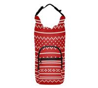 GuoChe Bottle Sling Merry Christmas - Bolsa aislante para botella de agua roja étnica, se adapta a botellas de 20 onzas, 24 onzas, 32 onzas, 40 onzas