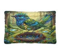 GuoChe Bowerbird Safari - Tapete lavable para cama para mascotas, suave, cómodo, parte inferior antideslizante para perros medianos/grandes, 36 x 24 pulgadas