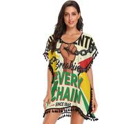 GuoChe Breaking Every Chain Since 1865 Juneteenth Freedom - Traje de baño para mujer, vestido de playa, Rompiendo todas las cadenas desde 1865, mujeres y hombres, Large