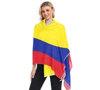 GuoChe - Bufanda gruesa de gran tamaño para mujer, 37 x 74 pulgadas, para otoño e invierno, Bandera Nacional de Colombia, talla única