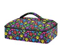 GuoChe Cacerola para alimentos fríos y calientes, 600D, impermeable, tela Oxford, almacenamiento de utensilios y servilletas, reuniones familiares, fácil de limpiar (limpieza localizada), fondo negro