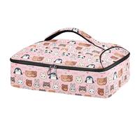 GuoChe Cacerola para alimentos fríos y calientes, poliéster y papel de aluminio de grado alimenticio, almacenamiento de servilletas, picnic y portón trasero, fácil de limpiar (limpieza localizada