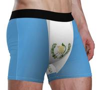 GuoChe Calzoncillos tipo bóxer elásticos para hombre, con bolsa 3D, suave, de poliéster y elastano, ropa interior para otoño e invierno, Bandera Nacional de Guatemala, XX-Large