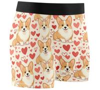 GuoChe Calzoncillos tipo bóxer para hombre, suaves, transpirables, cómodos y elásticos, Beautiful Dogs Pattern Pembroke Welsh - Perro de pierna corta, X-Large