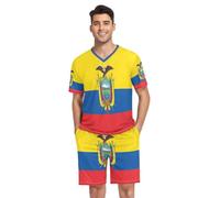 GuoChe Camisas de pijama para hombre, camiseta de manga corta, bandera de Ecuador, Bandera de Ecuador, XX-Large