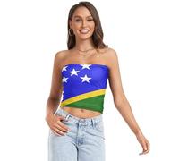 GuoChe Camiseta de tubo sexy de verano para deportes de verano, Bandera nacional de las Islas Salomón, Large