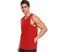 GuoChe Camiseta sin mangas informal para hombre, cuello en V, ligera, diseño estampado a la moda para el verano, Bandera de la Unión Soviética, XX-Large
