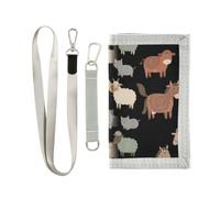 GuoChe Cartera con cordón para niños, diseño de animales de granja, caballo y vaca