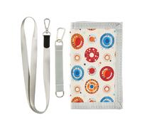 GuoChe Cartera deportiva para niños de 6 a 18 años, bonita cartera de viaje para niños, bonito tarjetero de crédito, monedero de bolsillo para dinero en efectivo, colorido patrón de dona