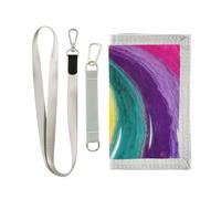 GuoChe Cartera deportiva para niños de 6 a 18 años, bonita cartera de viaje para niños y niños, bonita cartera de bolsillo para dinero en efectivo, multicolor vibrante