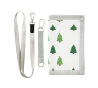 GuoChe Cartera infantil para niñas de 6 a 18 años, para deportes al aire libre, billetera novedosa de viaje para niños, árboles de hoja perenne de Navidad