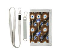 GuoChe Cartera infantil para niñas de 6 a 18 años, para deportes al aire libre, billetera novedosa para viajes, diseño de mal de ojo