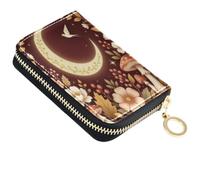 GuoChe Cartera para tarjetas de crédito RFID estética Goblincore y oscuro | Monedero para dinero en efectivo, bolsillo para monedas con cremallera, bolso compacto, piel sintética