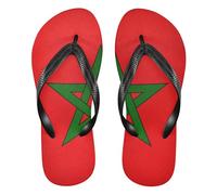 GuoChe Chanclas de goma impermeables para hombre, para natación al aire libre, senderismo, viajes de verano, Bandera de Marruecos, X-Large