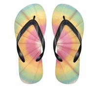 GuoChe Chanclas de goma para hombre, de secado rápido, para natación, senderismo, viajes a casa, Patrón de teñido anudado, colores brillantes, fondo de teñido anudado, Large
