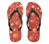 GuoChe Chanclas de goma para hombre, sandalias suaves para hombre, para natación al aire libre, senderismo, fiesta de viaje, Tomate rojo de dibujos animados, Medium