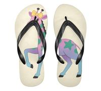 GuoChe Chanclas de goma suaves para hombre para nadar al aire libre, senderismo, viajes y caminatas, Patrón verde rubor de jirafa, X-Large