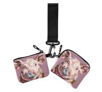 GuoChe Close Up Blush Pig Face - Tarjetero para mujer