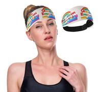 GuoChe Colorido Question Everything - Diadema elástica para el cabello de mujer, para entrenamiento, uso diario, ciclismo