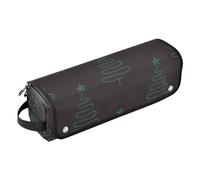 GuoChe Con alfombrilla extraíble resistente al calor para alisadores, rizador, secador de pelo, bolsa de viaje simple con patrón de árbol de Navidad para mujer