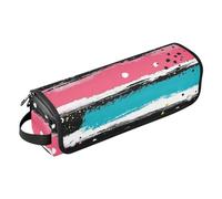 GuoChe Con alfombrilla extraíble resistente al calor para planchas planas, alisadores, rizadores, bolsa de viaje con patrón vibrante de pinceladas para mujer