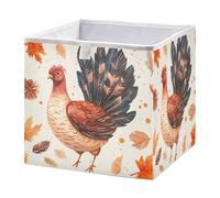 GuoChe Contenedor de almacenamiento plegable, organizador para organización del hogar, Acción de Gracias, acuarela, pavo, letras, patrón