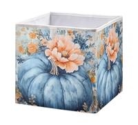 GuoChe Contenedores de almacenamiento plegables de tela para organización del hogar, acuarela, calabaza, floral, calabazas