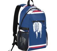 GuoChe Daypack Tela de sarga de 20 l de capacidad con múltiples bolsillos para negocios, Bandera del estado de Wyoming (Wyoming State Flag), talla única