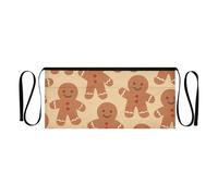 GuoChe Delantal con estampado de pan de jengibre para hombre, cintura de 12 pulgadas, resistente al agua