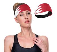 GuoChe Diademas elásticas antideslizantes con la bandera nacional de Bahrein, para mujer, para entrenamiento, uso diario, ciclismo