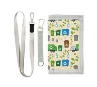 GuoChe Eco - Friendly Trucks - Carteras triples para hombre con patrón sin costuras para viajes, únicas y ligeras con cordón