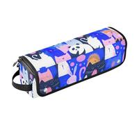 GuoChe Estuche de viaje 2 en 1 para rizador y tapete resistente al calor, organizador portátil de herramientas para peinar el cabello, planchas, planchas, rizadores, animales lindos mezclados azules