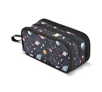 GuoChe Estuche escolar de nailon con diseño de estrella, estrella, sol, luna, gran capacidad, con cremallera, para colegiala preparada