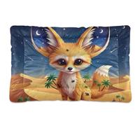 GuoChe Fennec Fox Desert Night Collage - Colchón lavable para mascotas, suave, antideslizante, para perros grandes, jumbo, medianos y pequeños, 36 x 24 pulgadas
