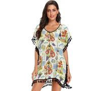 GuoChe Fish Sardines Dirty Martini Collage Verano Playa Traje de baño para mujer, vestido de playa para trajes de baño, Pescado, Sardinas de pescado Dirty Martini Collage Verano, M