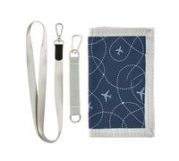 GuoChe Flight Path Network - Cartera triple para hombre con diseño de red para mujer, única y ligera con cordón