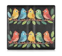 GuoChe Funda de cuero para registro de coche y seguro para hombres y mujeres, funda esencial para documentos, tarjetas, licencia Des Oiseaux Délicatement Perchés Sur Des Branches