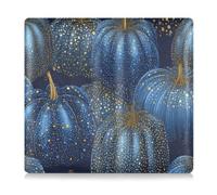 GuoChe Funda de cuero para tarjetas de registro y seguro, para hombres y mujeres, funda para identificación, licencia de conducir, tarjetas de información de contacto clave, mezcla de calabaza azul y