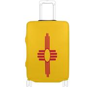 GuoChe Funda de equipaje para maletas de 18-20/22-24/26-28/29-32 pulgadas, funda suave para equipaje con cremalleras laterales ocultas, protector de maleta para viajes, New Mexico State Flag, L 26-28