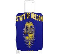GuoChe Funda de equipaje para maletas de 18-20/22-24/26-28/29-32 pulgadas, funda suave para equipaje con cremalleras laterales ocultas, protector de maleta para viajes, Oregon State Flag, XL 29-32 in