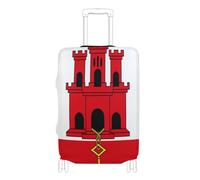 GuoChe Funda de equipaje S-XL para equipaje de 18 a 32 pulgadas, elástica y elástica, resistente a los arañazos, Bandera de Gibraltar, L 26-28 in, Vintage