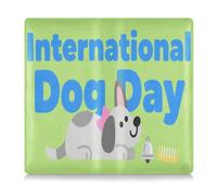 GuoChe Funda de piel sintética para tarjetas de registro y seguro, para hombres y mujeres, funda esencial para tarjetas, documento esencial, licencia de conducir, día internacional del perro