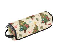 GuoChe Funda de transporte portátil y alfombrilla resistente al calor, patrón de árbol de Navidad con estrellas y lazos