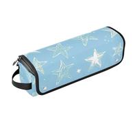 GuoChe Hair Tools - Bolsa de viaje y alfombrilla resistente al calor, diseño de estrellas azul claro