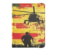 GuoChe Helicóptero del Día Nacional de los Veteranos de la Guerra de Vietnam de cuero para registro de automóvil y tarjeta de seguro, cartera perfecta para conductores, propietarios de automóviles
