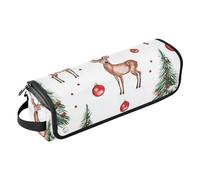 GuoChe Hot Hair Tools - Bolsa de viaje con alfombrilla resistente al calor, diseño de ciervo navideño