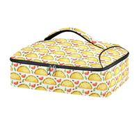 GuoChe Lasagna Lugger Tote 600D impermeable tela Oxford utensilios y servilletas, almacenamiento de comida para fiestas y barbacoas, duradero y reutilizable tela de tacos